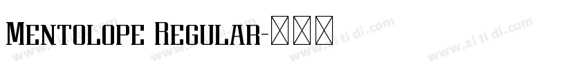 Mentolope Regular字体转换 Mentolope Regular字体转换